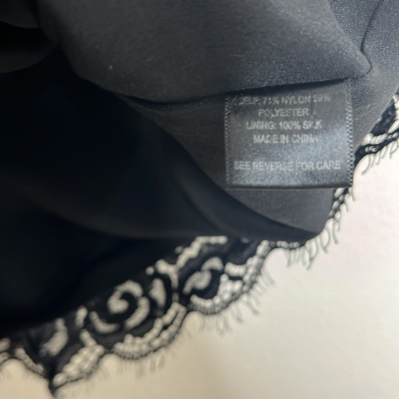 Barney's New York CO-OP Black Floral Lace Mini Dress Women Size 6 - Picture 7 of 7